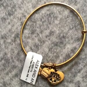 Alex and Ani Gold Minimalist Charm Bracelet